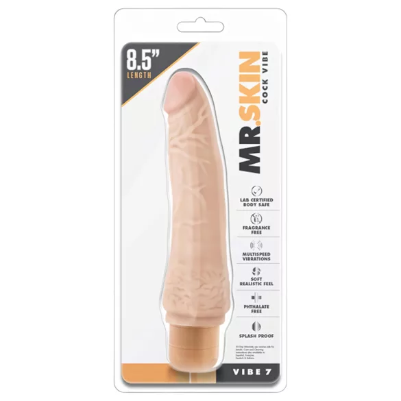 Dr. Skin Vibe No.7 - vibrador realístico - cor natural