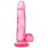 Dildo Sweet N Hard 4 - com ventosa e testículos (rosa)