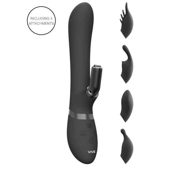 Vive Chou - Vibrador multifuncional com estimulador (preto)
