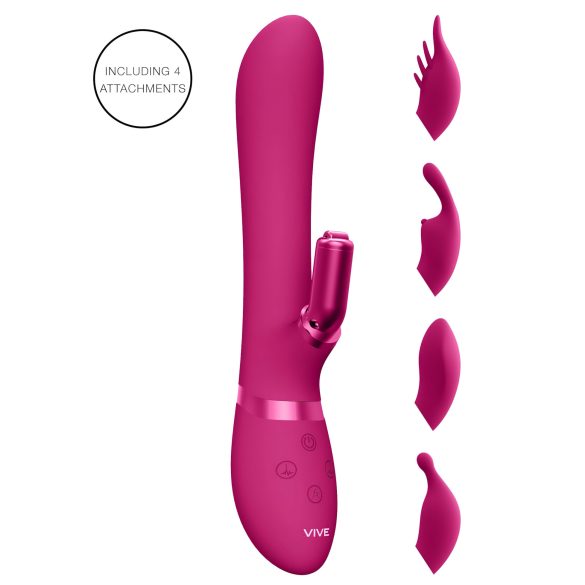 Vive Chou - Vibrador clitoriano com cabeça intercambiável (rosa)