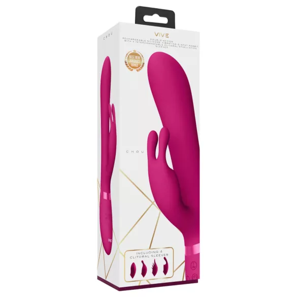 Vive Chou - vibrador clitóris recarregável com cabeças intercambiáveis