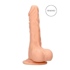 RealRock - dildo realístico com escroto 17cm - cor natural