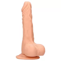 RealRock - dildo realístico com escroto 17cm - cor natural