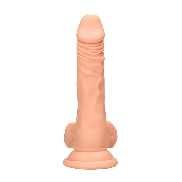 RealRock - dildo realístico com escroto 17cm - cor natural