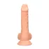 RealRock - dildo realístico com escroto 17cm - cor natural