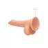 RealRock - dildo realístico com escroto 17cm - cor natural
