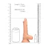 RealRock - dildo realístico com escroto 17cm - cor natural