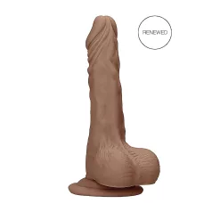 RealRock - Dildo realístico com escroto - 17cm - cor marrom