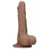 RealRock - Dildo realístico com escroto - 17cm - cor marrom
