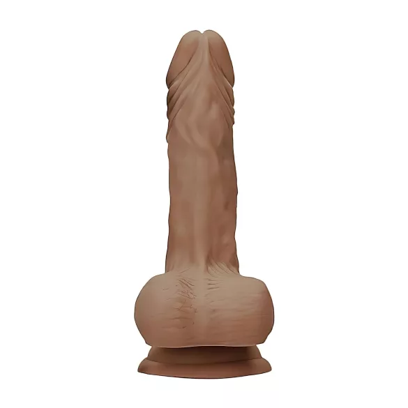RealRock - Dildo realístico com escroto - 17cm - cor marrom