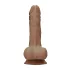 RealRock - Dildo realístico com escroto - 17cm - cor marrom
