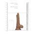RealRock Dong 7 - Dildo Realista com Testículos (17cm) - Cor Natural Escura