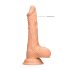 RealRock Dildo Realista com Escroto 20cm - Cor Natural