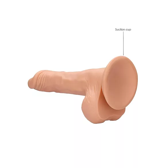 RealRock - dildo realista com escroto - 20cm - cor natural