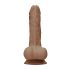 RealRock Dong 8 - Pênis Realístico com Escroto (20cm) - Natural Escuro