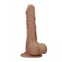 RealRock Dong 8 - Pênis Realístico com Escroto (20cm) - Natural Escuro