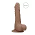 RealRock - dildo realístico com escroto 25cm - cor pele escura