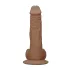 RealRock - dildo realístico com escroto 25cm - cor pele escura