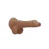 RealRock - dildo realístico com escroto 25cm - cor pele escura