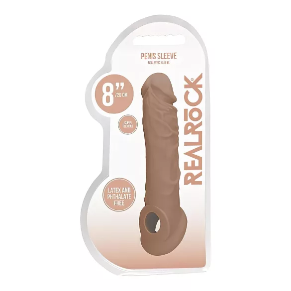 RealRock - capa peniana 21cm - cor natural escura