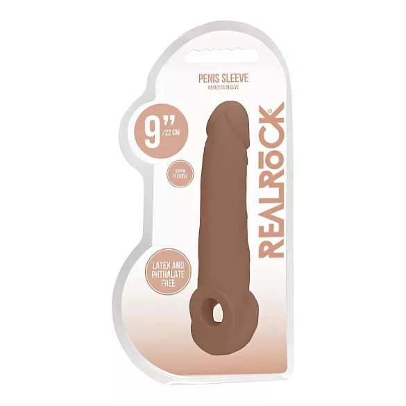 RealRock - capa peniana - 21,5cm - cor natural escura
