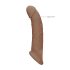 RealRock Extensor Peniano 9" (21,5cm) - Tom Natural Escuro