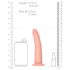RealRock Slim - Dildo Realístico - 15,5cm (cor natural)