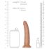 RealRock Slim - Dildo Realista 15,5cm (Natural Escuro)