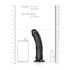 RealRock - Dildo realista com ventosa 15,5cm (preto)