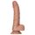 RealRock - Dildo com ventosa e testículos - 15,5cm (tom natural escuro)
