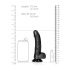 RealRock - dildo realista com ventosa - 15,5cm (preto)