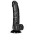 RealRock - dildo realista com ventosa - 15,5cm (preto)