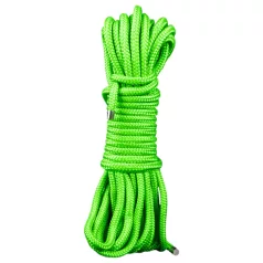 Ouch! - corda de bondage que brilha no escuro (5 m, verde)