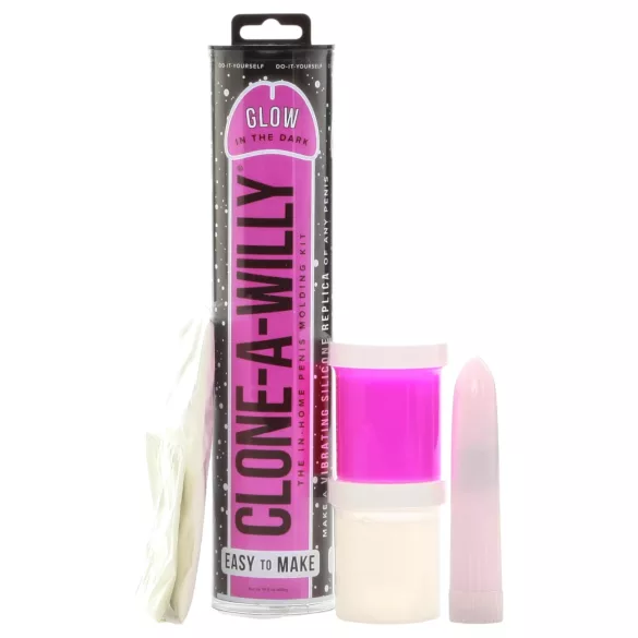 Clone-a-Willy - kit molde de pênis - brilha no escuro - rosa