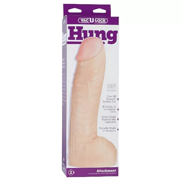 Doc Johnson - dildo realista com escroto Vac-U-Lock 30cm - cor natural