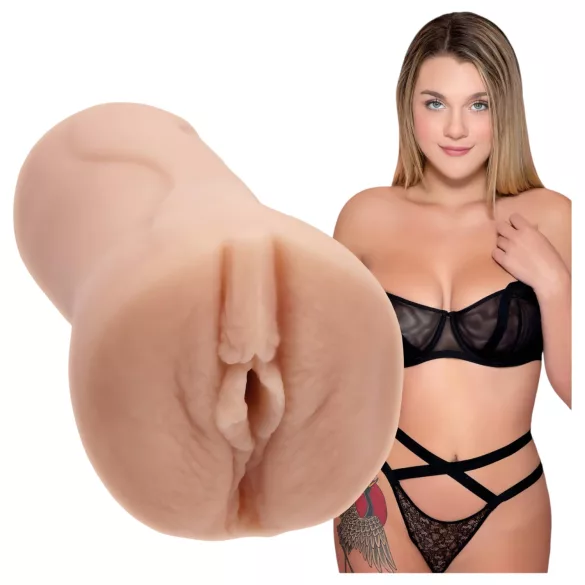 Doc Johnson Gabbie Carter - masturbador vagina realista Ultraskyn - cor natural