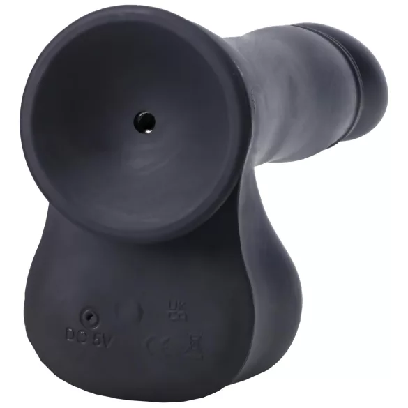 Doc Johnson - vibrador com pistão empurrador rádio controle - silicone preto