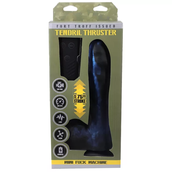 Doc Johnson - vibrador empurrador com controle remoto - pequeno - azul