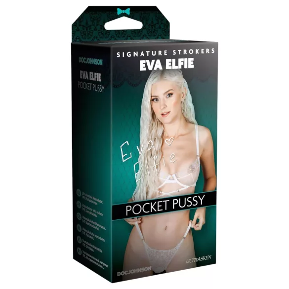 Doc Johnson Eva Elfie - masturbador realistico vagina Ultraskyn - cor natural