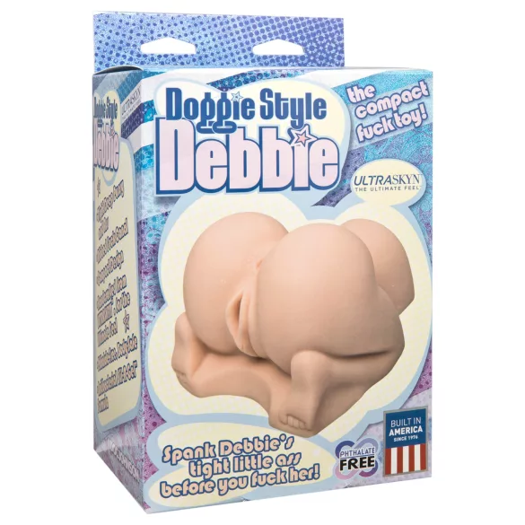 Doc Johnson Doggie Style Debbie - masturbador realista (cor de pele)
