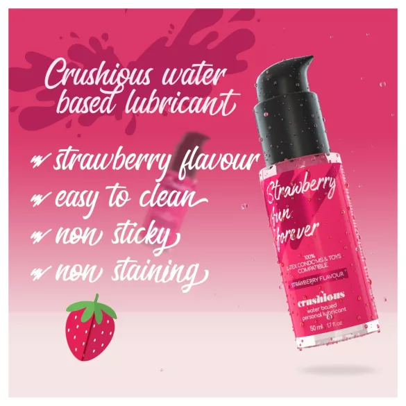 Crushious - lubrificante à base de água, morango (50 ml)