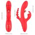 Bestoy - Vibrador vermelho de 3 pontas com língua