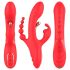 Bestoy - Vibrador vermelho de 3 pontas com língua