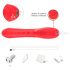Bestoy - Vibrador vermelho de 3 pontas com língua