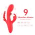 Bestoy - Vibrador vermelho de 3 pontas com língua