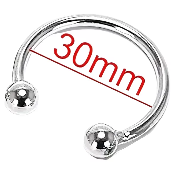 Rozsdamentes - anel peniano para glande - atraso da ejaculação - aço inox 30mm