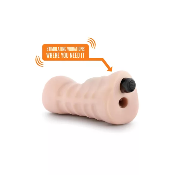 Enlust Nicole - masturbador oral vibratório masculino - realista - cor natural