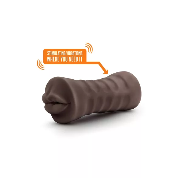 Enlust Krystal - masturbador boca vibratório com imagens IA - marrom