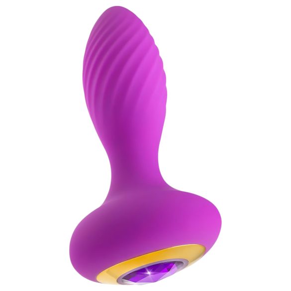 Oh My Gem – Plug Anal Vibratório com Pedra (Roxo)