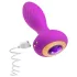 Oh My Gem - plug anal vibratório com pedra - silicone roxo